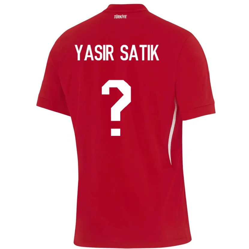Danxen Heren Turkije Üveys Yasir Satık #0 Rood Uitshirt Uittenue 24-26 T-Shirt