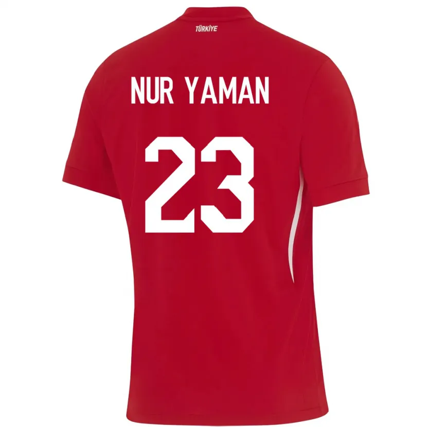 Danxen Heren Turkije Gamze Nur Yaman #23 Rood Uitshirt Uittenue 24-26 T-Shirt