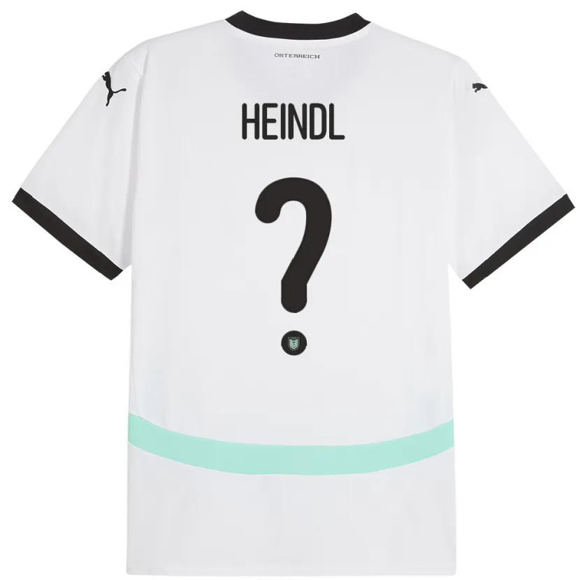 Danxen Heren Oostenrijk David Heindl #0 Wit Uitshirt Uittenue 24-26 T-Shirt