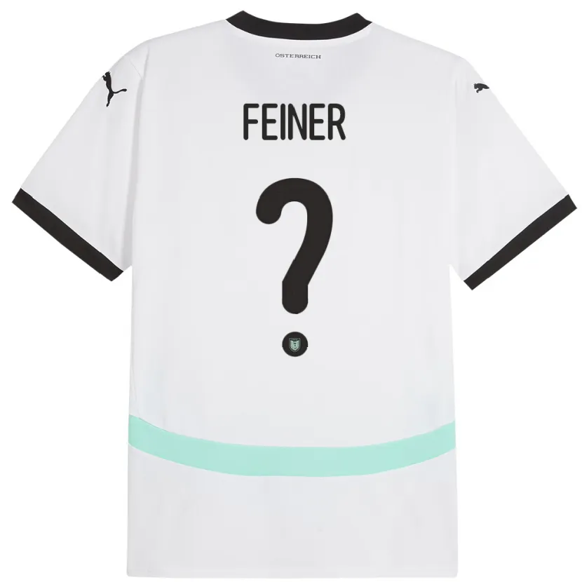 Danxen Heren Oostenrijk Fabian Feiner #0 Wit Uitshirt Uittenue 24-26 T-Shirt