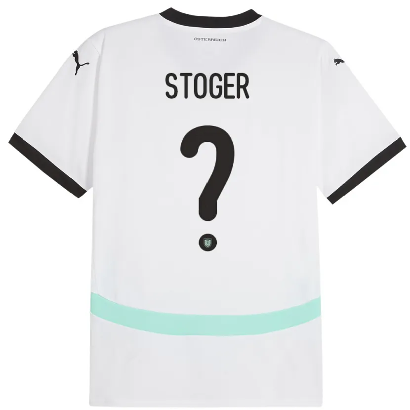 Danxen Heren Oostenrijk Marcel Stöger #0 Wit Uitshirt Uittenue 24-26 T-Shirt