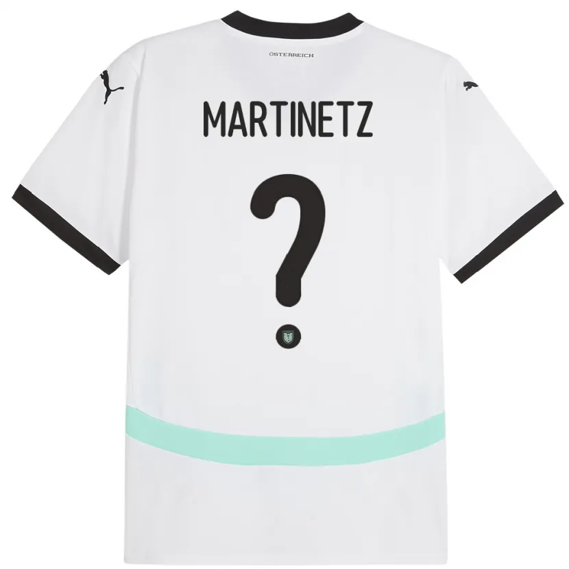 Danxen Heren Oostenrijk Gregor Martinetz #0 Wit Uitshirt Uittenue 24-26 T-Shirt