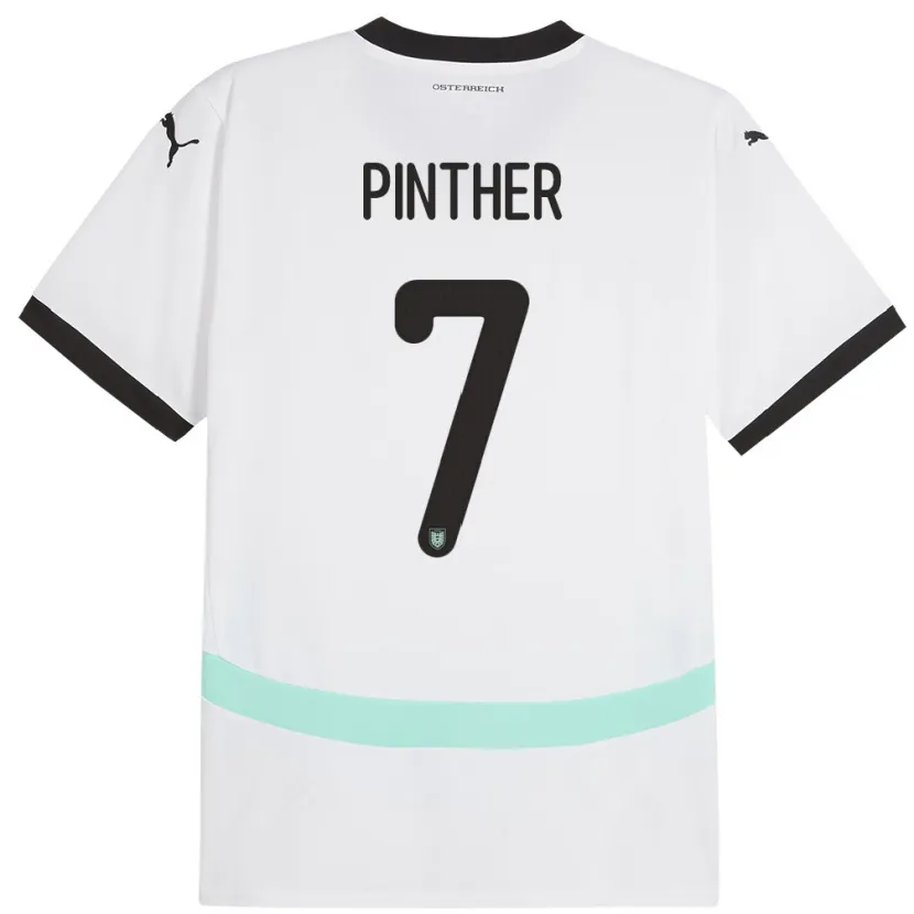 Danxen Heren Oostenrijk Viktoria Pinther #7 Wit Uitshirt Uittenue 24-26 T-Shirt
