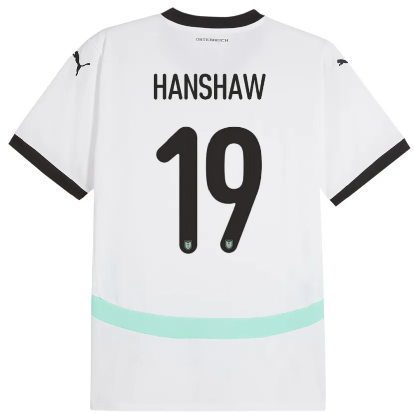 Danxen Heren Oostenrijk Verena Hanshaw #19 Wit Uitshirt Uittenue 24-26 T-Shirt