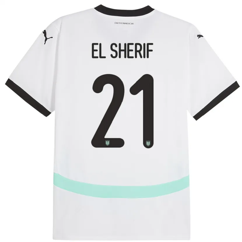 Danxen Heren Oostenrijk Mariella El Sherif #21 Wit Uitshirt Uittenue 24-26 T-Shirt