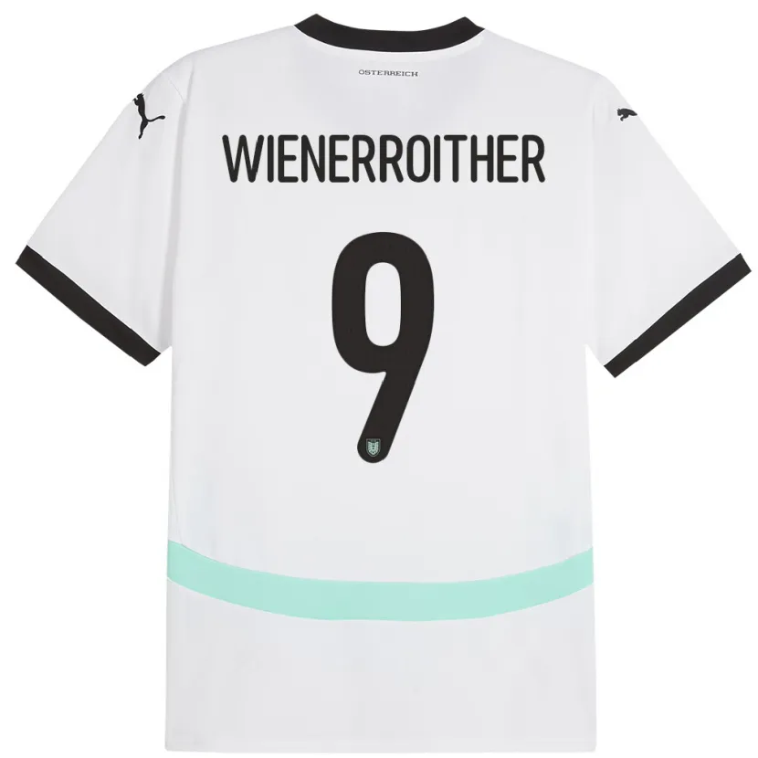 Danxen Heren Oostenrijk Katja Wienerroither #9 Wit Uitshirt Uittenue 24-26 T-Shirt