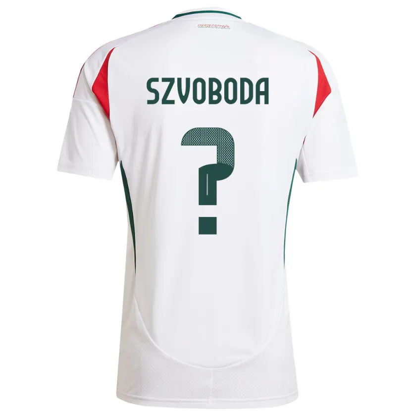 Danxen Heren Hongarije Dániel Szvoboda #0 Wit Uitshirt Uittenue 24-26 T-Shirt