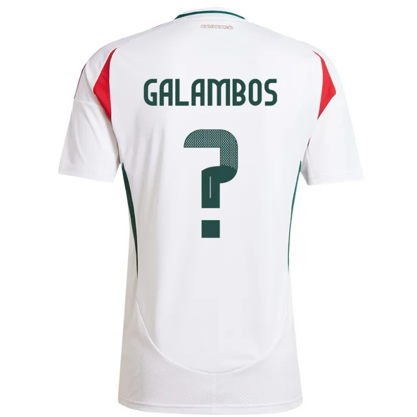 Danxen Heren Hongarije János Galambos #0 Wit Uitshirt Uittenue 24-26 T-Shirt