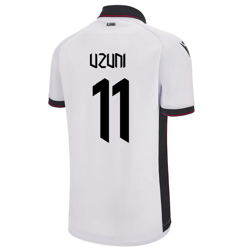 Danxen Heren Albanië Myrto Uzuni #11 Wit Uitshirt Uittenue 24-26 T-Shirt