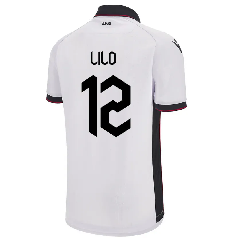 Danxen Heren Albanië Klidman Lilo #12 Wit Uitshirt Uittenue 24-26 T-Shirt