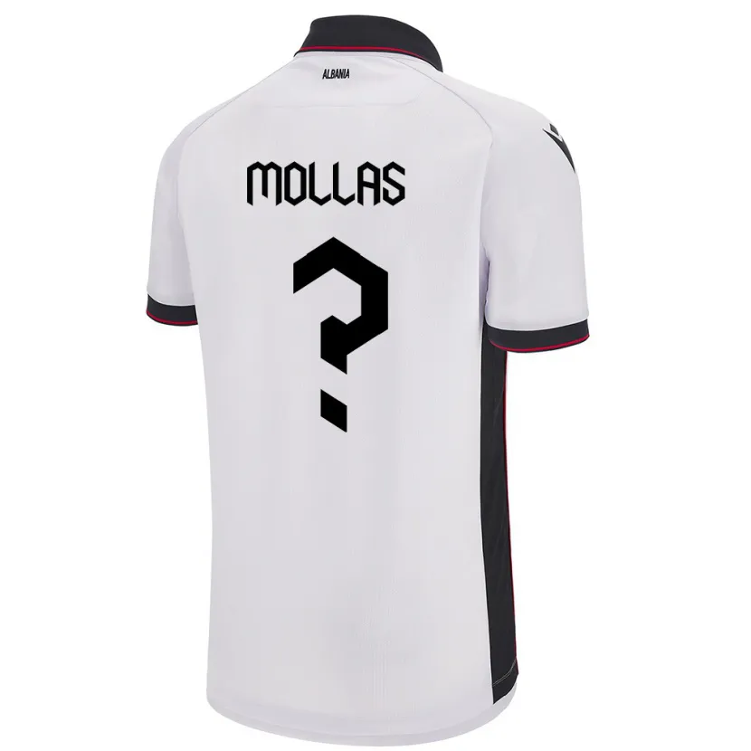 Danxen Heren Albanië Arbi Mollas #0 Wit Uitshirt Uittenue 24-26 T-Shirt
