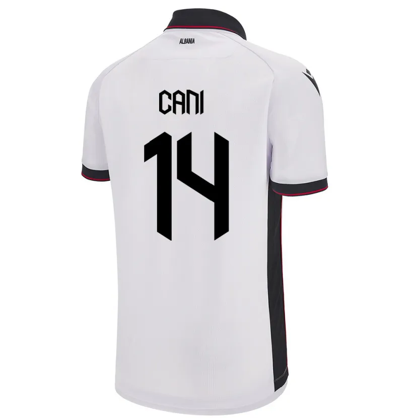 Danxen Heren Albanië Gabrian Cani #14 Wit Uitshirt Uittenue 24-26 T-Shirt