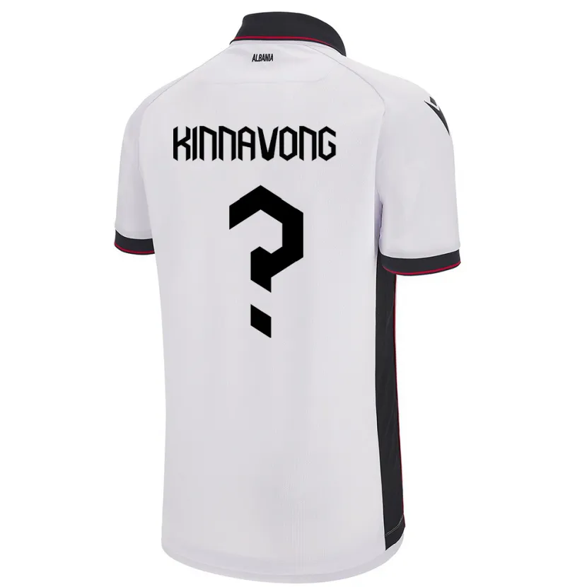 Danxen Heren Albanië Jordan Kinnavong #0 Wit Uitshirt Uittenue 24-26 T-Shirt