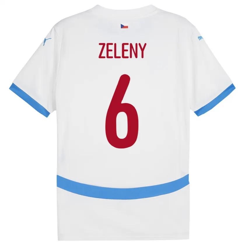 Danxen Heren Tsjechië Jaroslav Zelený #6 Wit Uitshirt Uittenue 24-26 T-Shirt