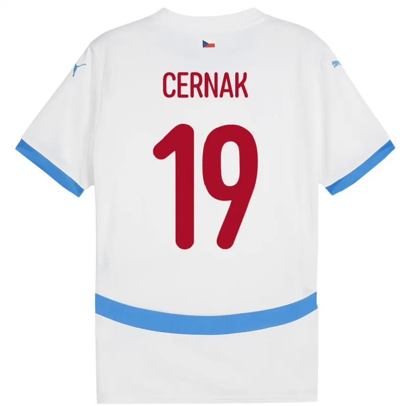 Danxen Heren Tsjechië Michal Cernak #19 Wit Uitshirt Uittenue 24-26 T-Shirt