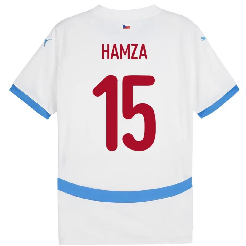 Danxen Heren Tsjechië Jiri Hamza #15 Wit Uitshirt Uittenue 24-26 T-Shirt