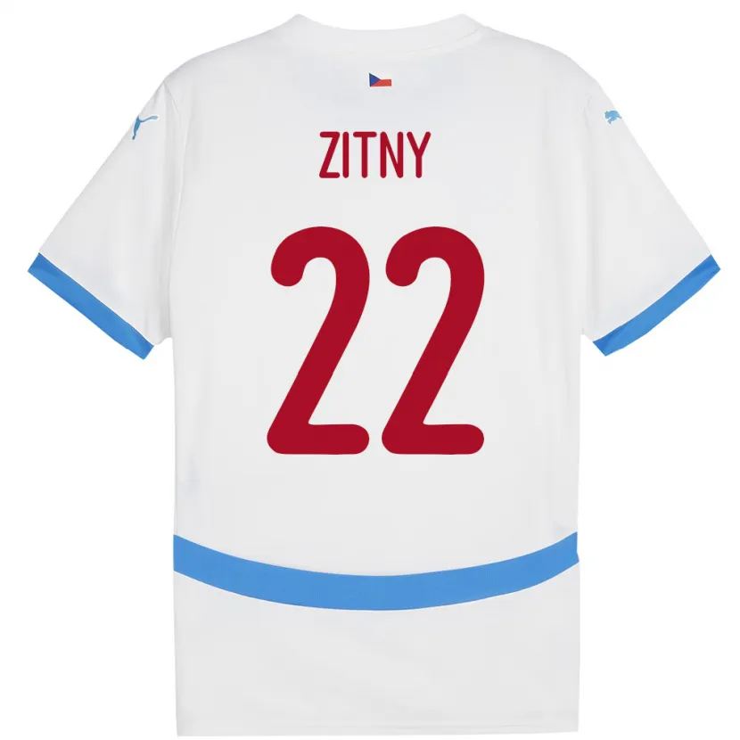 Danxen Heren Tsjechië Matej Zitny #22 Wit Uitshirt Uittenue 24-26 T-Shirt