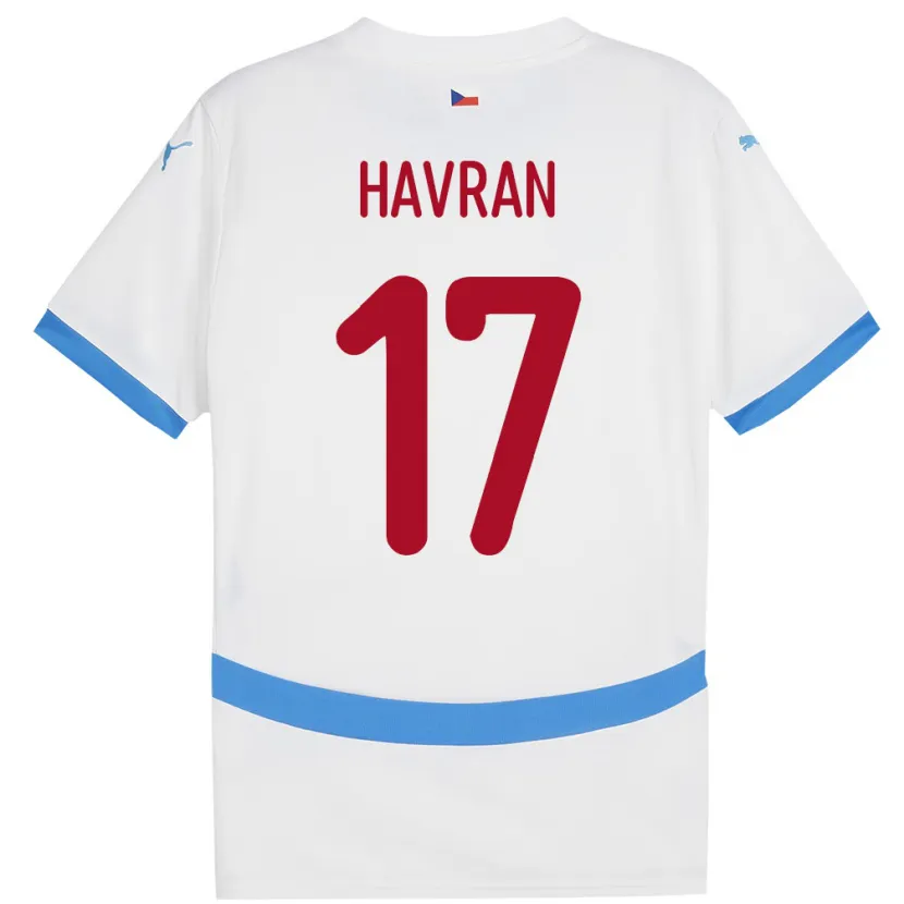 Danxen Heren Tsjechië Marek Havran #17 Wit Uitshirt Uittenue 24-26 T-Shirt