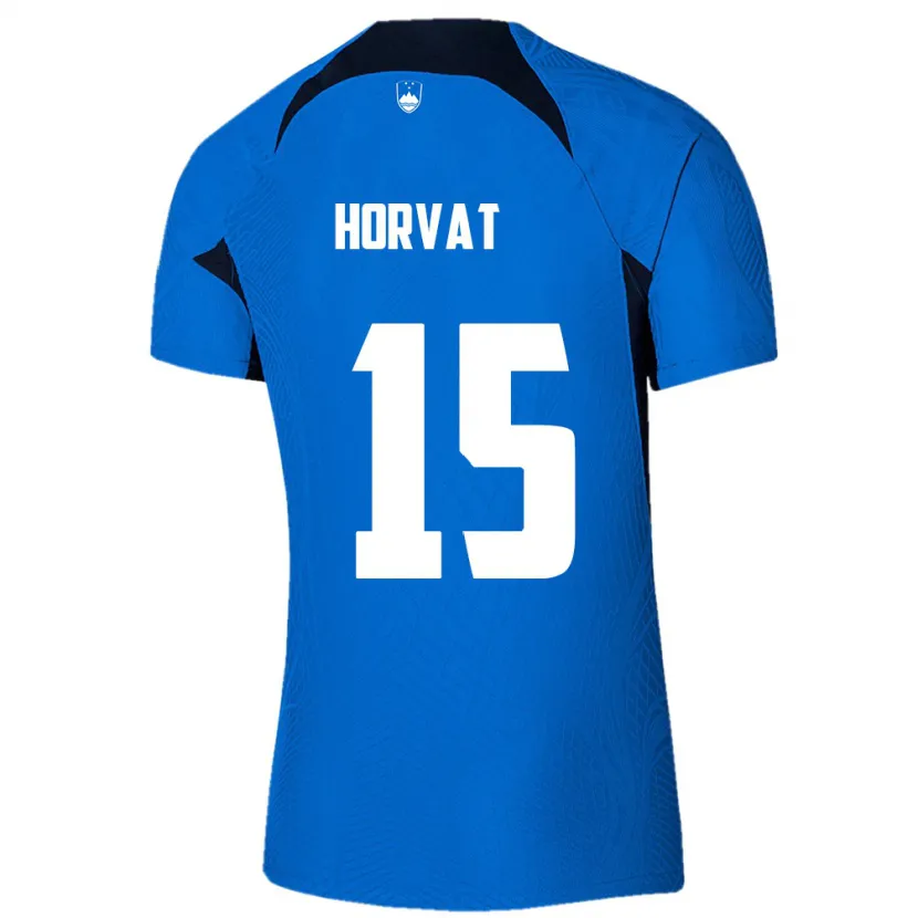 Danxen Heren Slovenië Tomi Horvat #15 Blauw Uitshirt Uittenue 24-26 T-Shirt