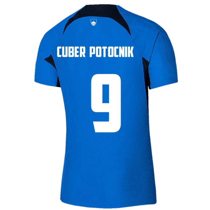 Danxen Heren Slovenië Jaka Cuber Potocnik #9 Blauw Uitshirt Uittenue 24-26 T-Shirt