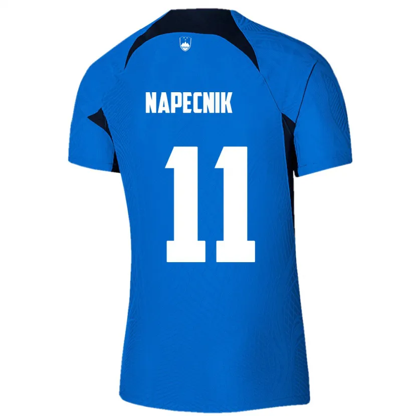 Danxen Heren Slovenië Gal Napecnik #11 Blauw Uitshirt Uittenue 24-26 T-Shirt