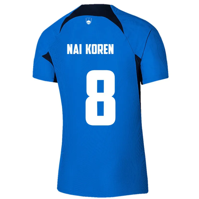 Danxen Heren Slovenië Tian Nai Koren #8 Blauw Uitshirt Uittenue 24-26 T-Shirt