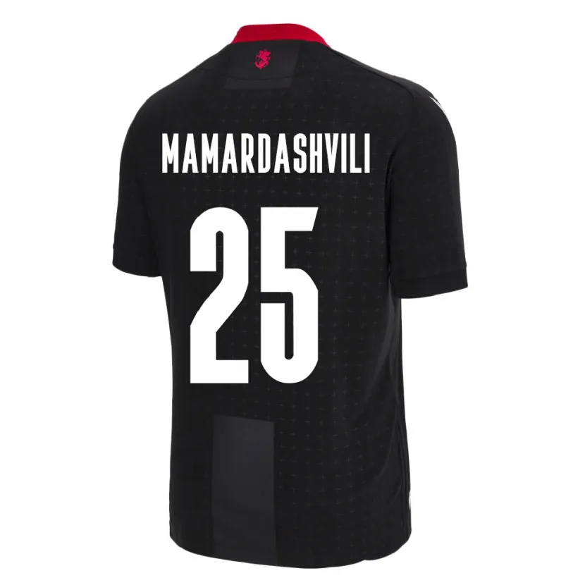 Danxen Heren Georgia Giorgi Mamardashvili #25 Zwart Uitshirt Uittenue 24-26 T-Shirt