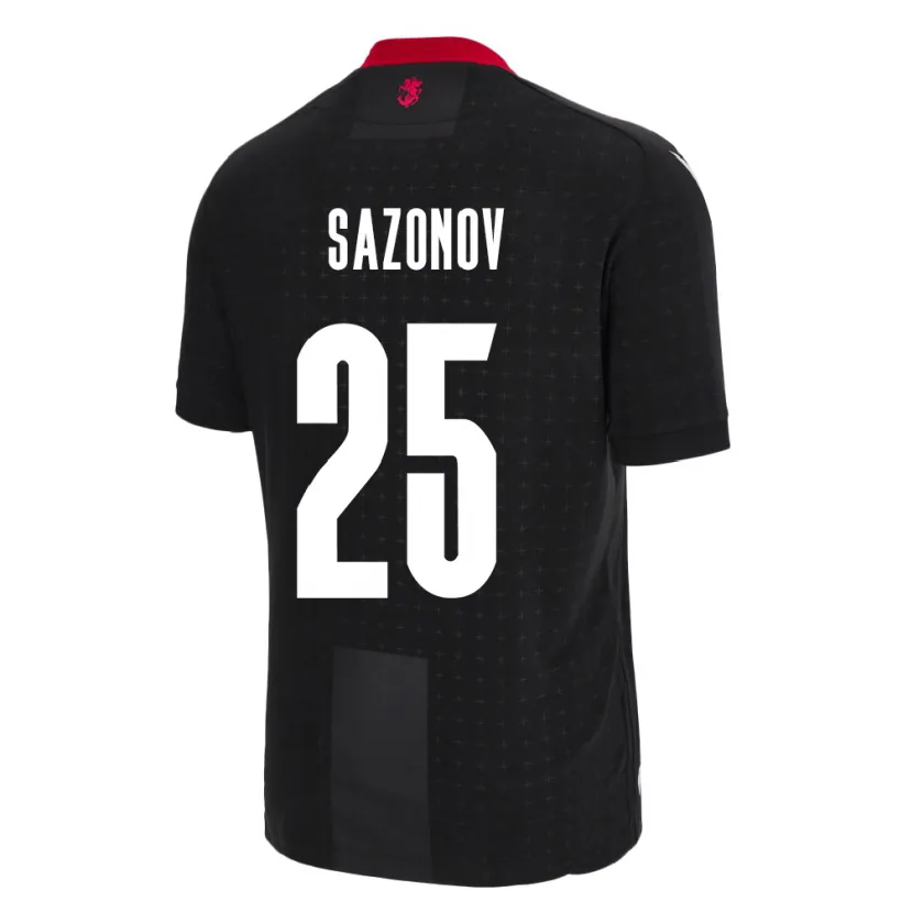 Danxen Heren Georgia Saba Sazonov #25 Zwart Uitshirt Uittenue 24-26 T-Shirt