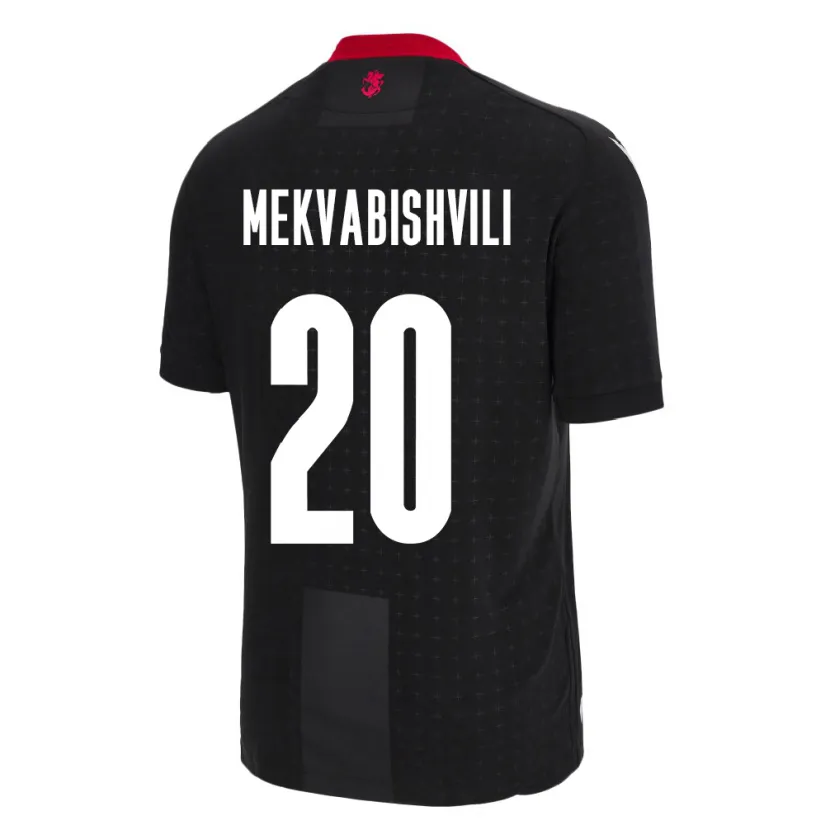 Danxen Heren Georgia Anzor Mekvabishvili #20 Zwart Uitshirt Uittenue 24-26 T-Shirt