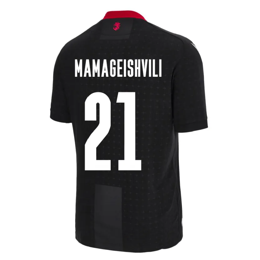 Danxen Heren Georgia Otar Mamageishvili #21 Zwart Uitshirt Uittenue 24-26 T-Shirt