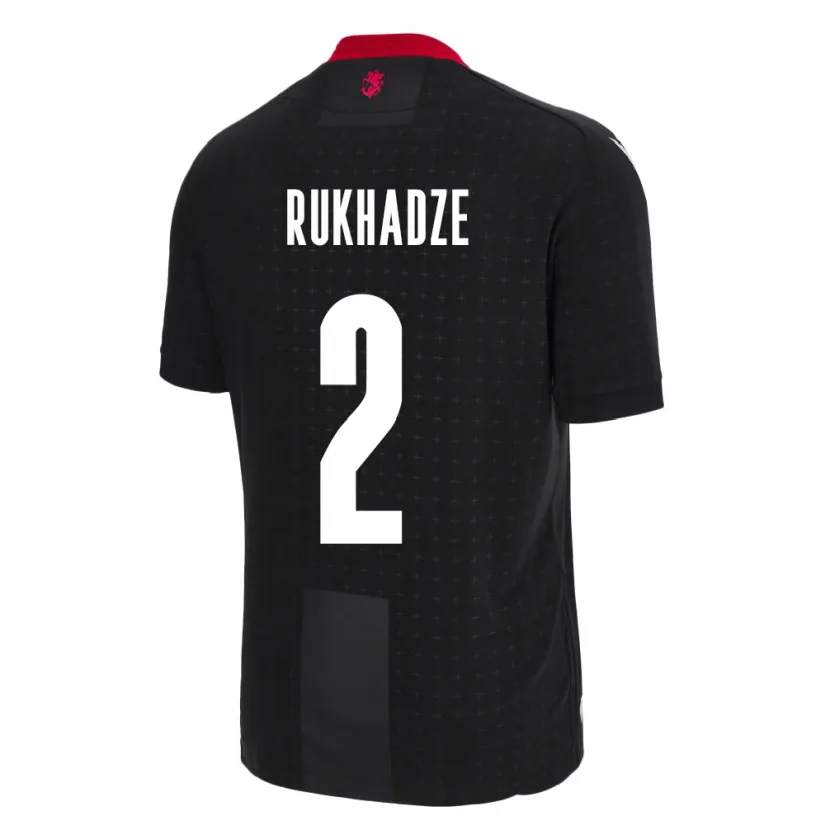 Danxen Heren Georgia Zurab Rukhadze #2 Zwart Uitshirt Uittenue 24-26 T-Shirt