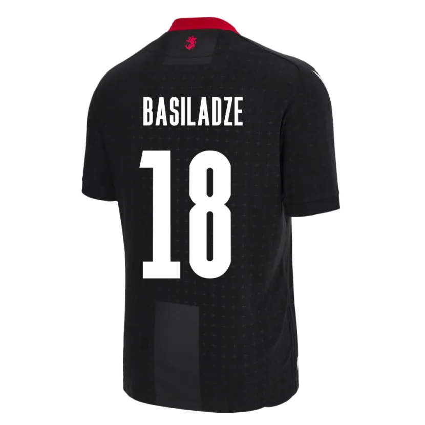 Danxen Heren Georgia Aleko Basiladze #18 Zwart Uitshirt Uittenue 24-26 T-Shirt