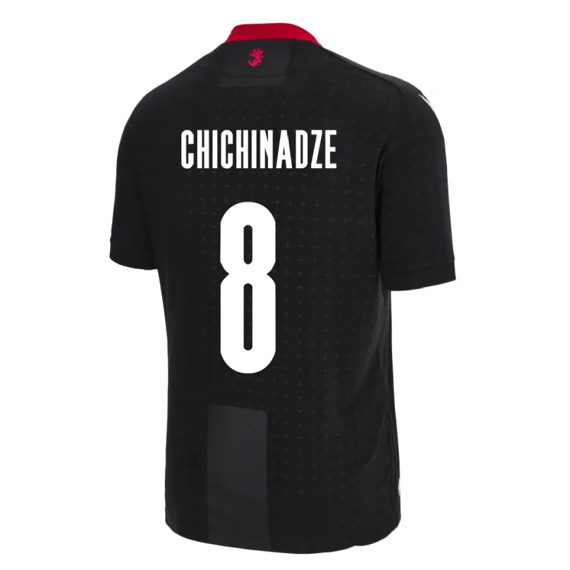 Danxen Heren Georgia Lela Chichinadze #8 Zwart Uitshirt Uittenue 24-26 T-Shirt