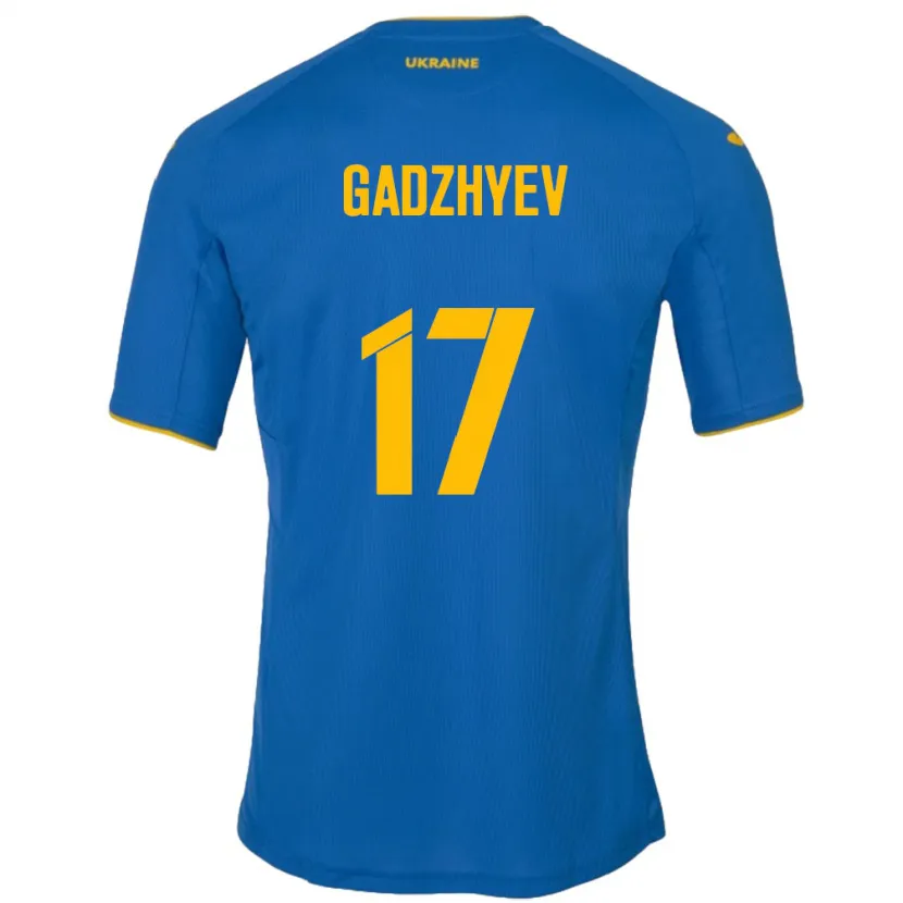 Danxen Heren Oekraïne Ramik Gadzhyev #17 Blauw Uitshirt Uittenue 24-26 T-Shirt