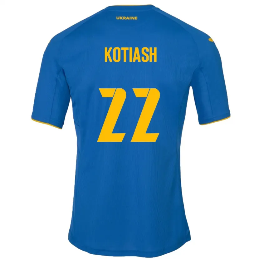 Danxen Heren Oekraïne Iryna Kotiash #22 Blauw Uitshirt Uittenue 24-26 T-Shirt