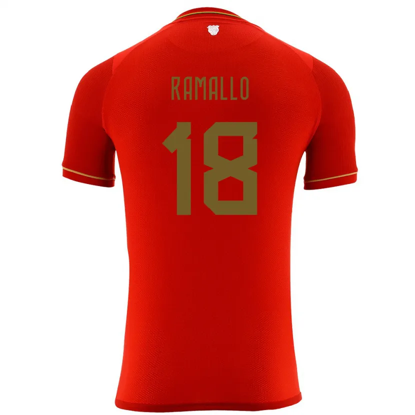 Danxen Heren Bolivia Rodrigo Ramallo #18 Rood Uitshirt Uittenue 24-26 T-Shirt
