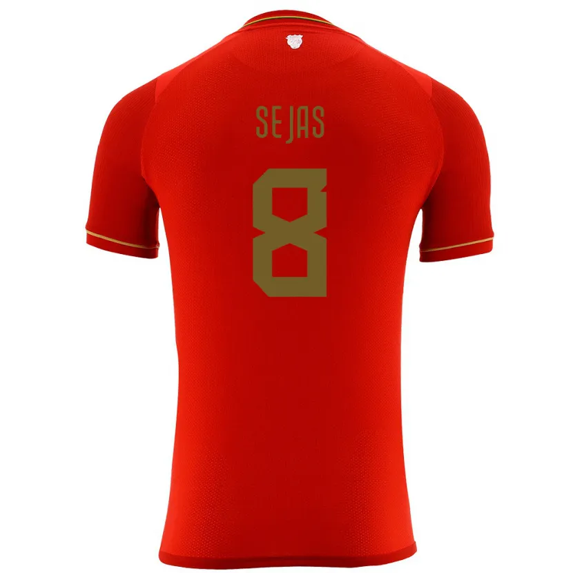 Danxen Heren Bolivia Carlos Sejas #8 Rood Uitshirt Uittenue 24-26 T-Shirt