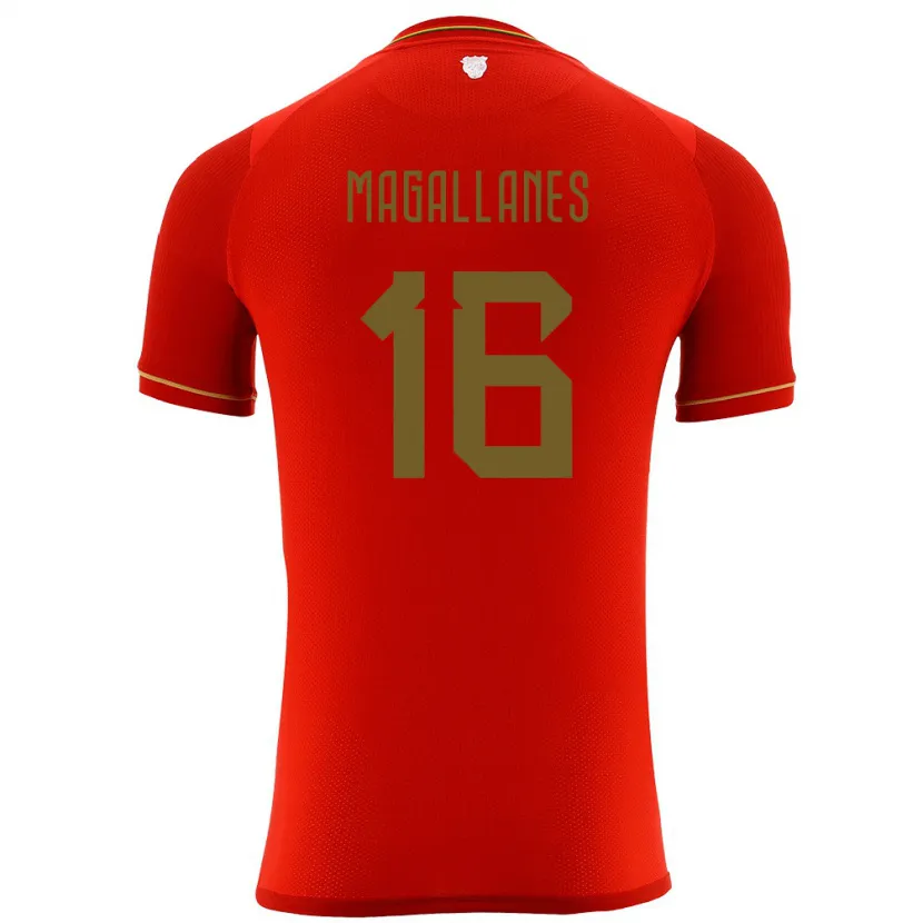 Danxen Heren Bolivia Juan Magallanes #16 Rood Uitshirt Uittenue 24-26 T-Shirt