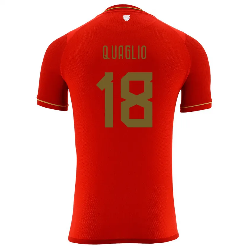 Danxen Heren Bolivia Fabricio Quaglio #18 Rood Uitshirt Uittenue 24-26 T-Shirt