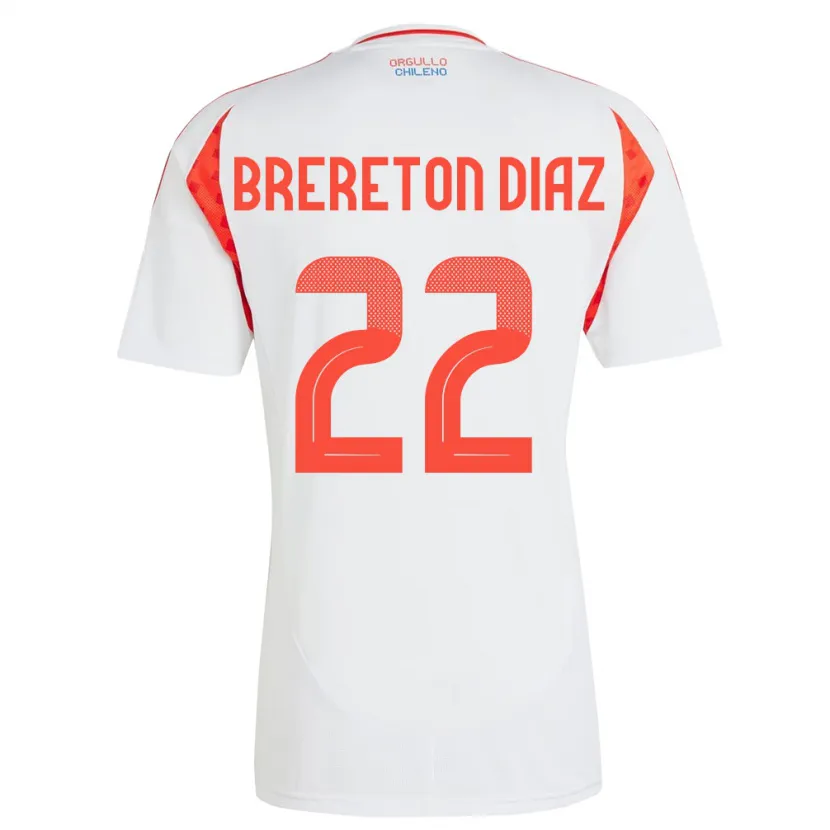 Danxen Heren Chili Ben Brereton Díaz #22 Wit Uitshirt Uittenue 24-26 T-Shirt