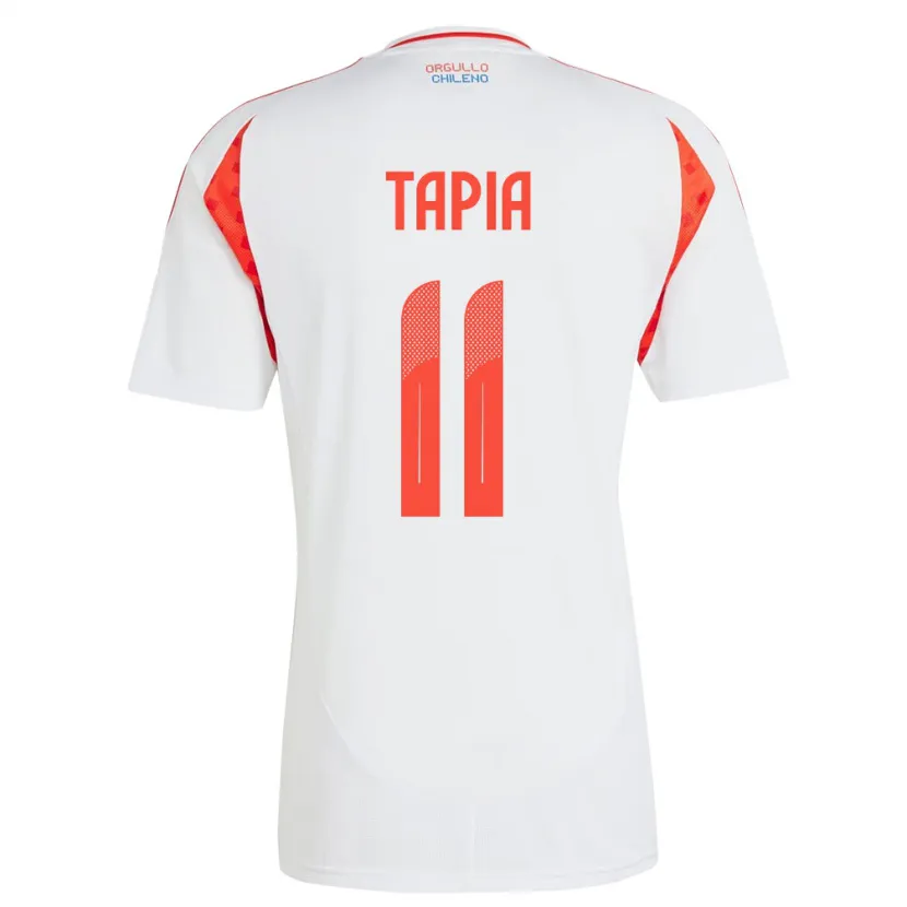 Danxen Heren Chili Gonzalo Tapia #11 Wit Uitshirt Uittenue 24-26 T-Shirt