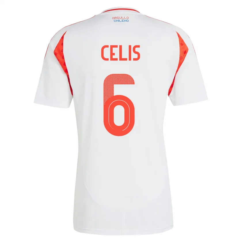 Danxen Heren Chili Milovan Celis #6 Wit Uitshirt Uittenue 24-26 T-Shirt