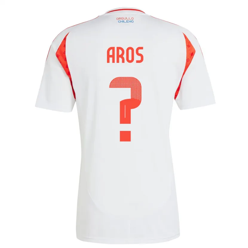 Danxen Heren Chili Vicente Aros #0 Wit Uitshirt Uittenue 24-26 T-Shirt