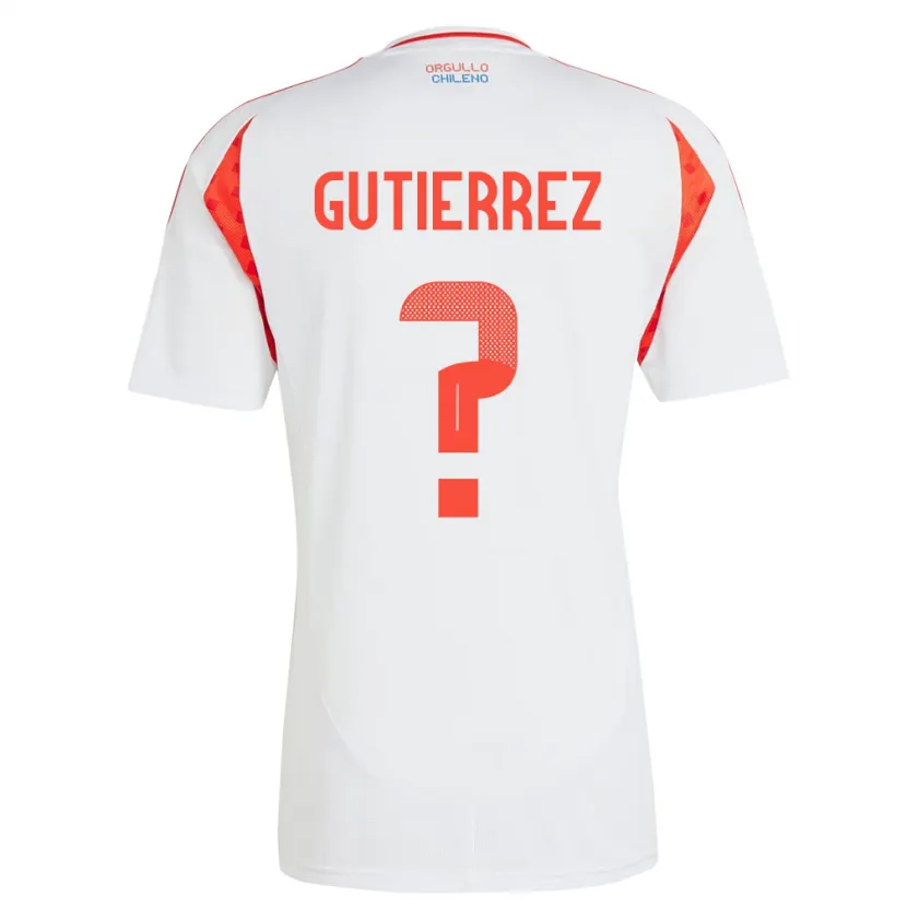 Danxen Heren Chili Felipe Gutierrez #0 Wit Uitshirt Uittenue 24-26 T-Shirt
