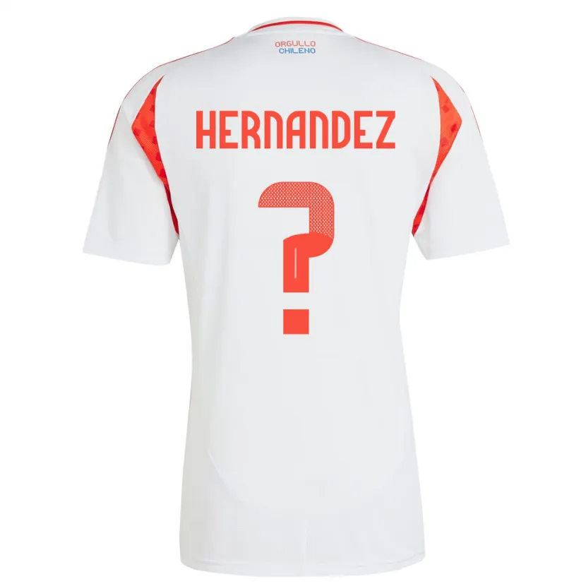 Danxen Heren Chili Camilo Hernández #0 Wit Uitshirt Uittenue 24-26 T-Shirt