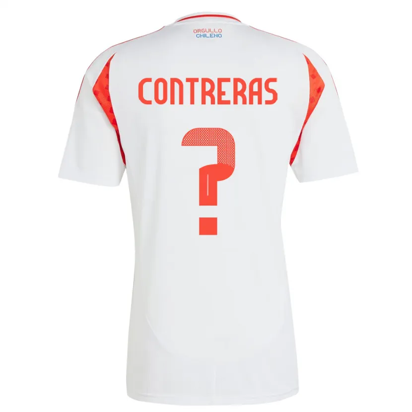 Danxen Heren Chili Mathías Contreras #0 Wit Uitshirt Uittenue 24-26 T-Shirt