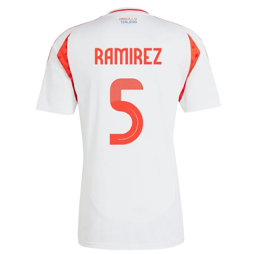 Danxen Heren Chili Fernanda Ramírez #5 Wit Uitshirt Uittenue 24-26 T-Shirt