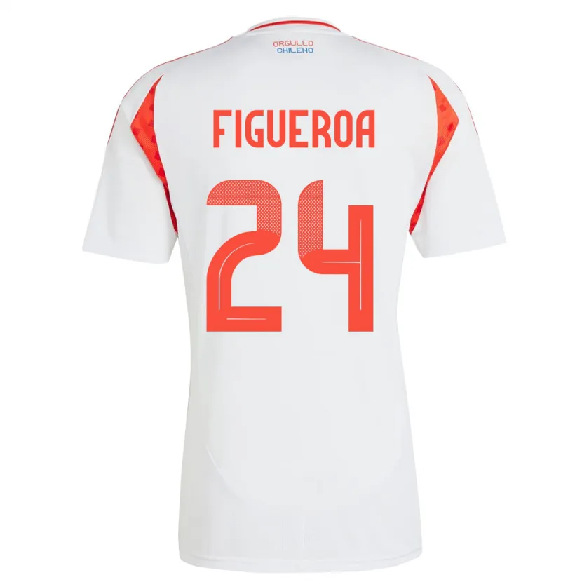 Danxen Heren Chili Ámbar Figueroa #24 Wit Uitshirt Uittenue 24-26 T-Shirt