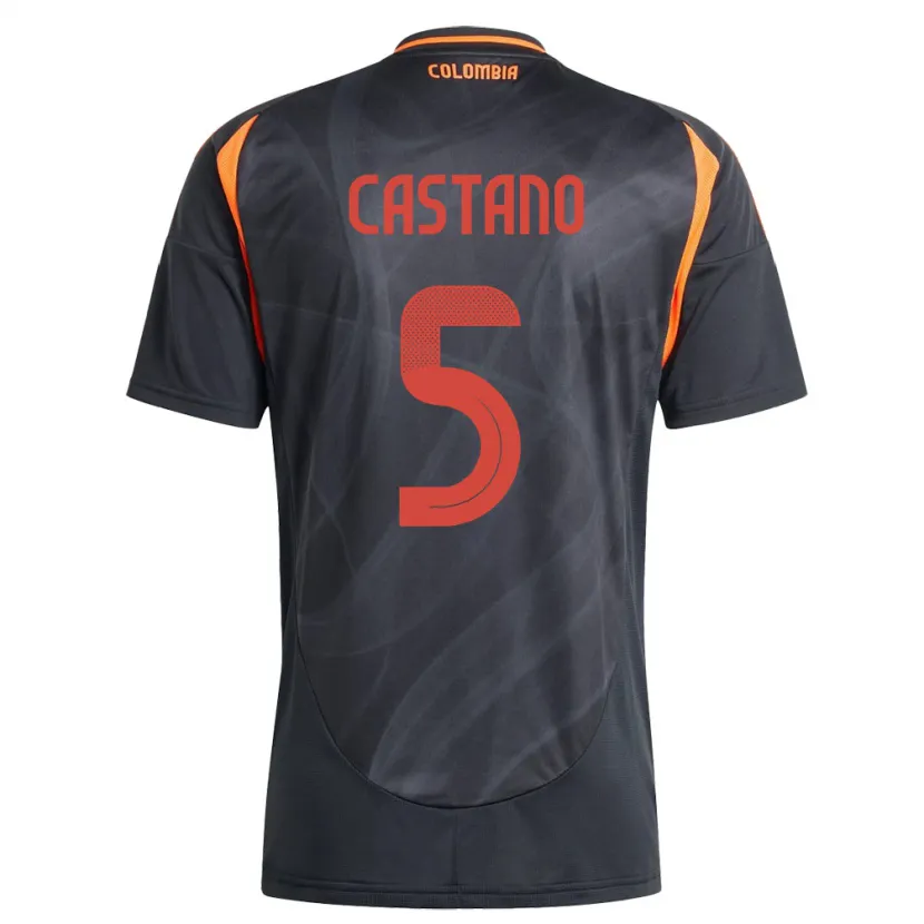Danxen Heren Colombia Kevin Castaño #5 Zwart Uitshirt Uittenue 24-26 T-Shirt