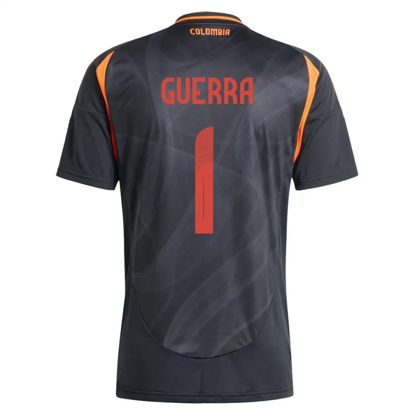 Danxen Heren Colombia Sebastián Guerra #1 Zwart Uitshirt Uittenue 24-26 T-Shirt